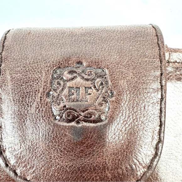 Elf Brand Leather Wallet Brown Marrakech Clutch Organizer Large Perforate Bifold - Picture 5 of 10